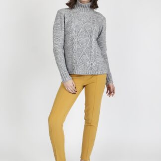 MKMSwetry Sweter Estelle SWE 121 Szary