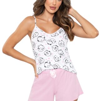 Donna Piżama Sheep Top Różowa